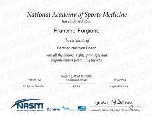 NASM Certified Nutrition Coach Certificate