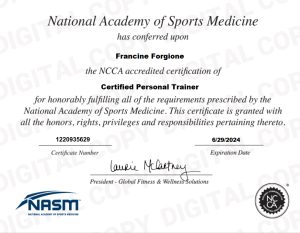 NASM Certified Personal Trainer Certificate